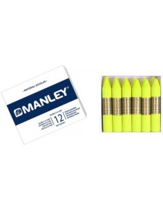 C 12 CERAS MANLEY UNICOLOR Nº2 AMARILLO LIMON